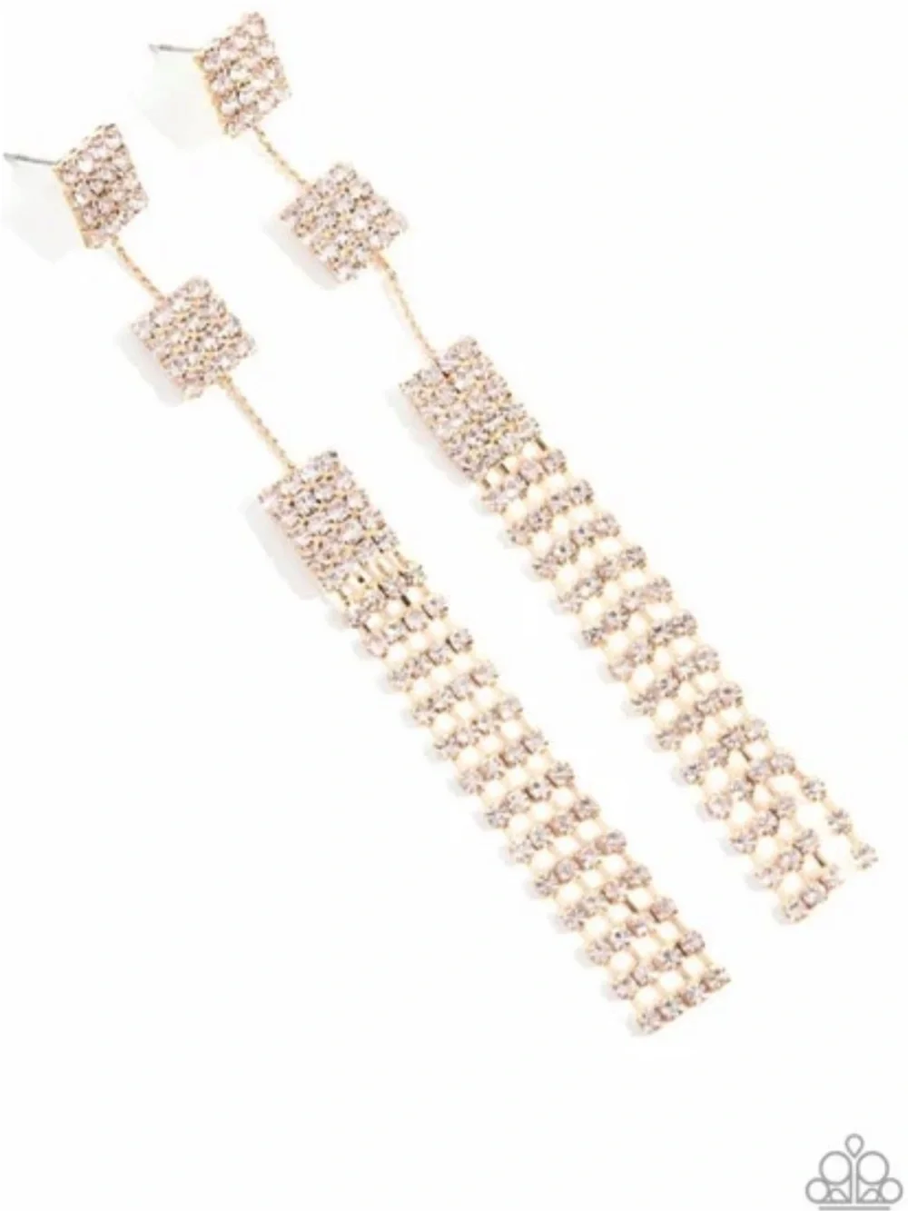 ⚪️💎⚪️ “FIERCELY FREE-FALLING” GOLD POST EARRINGS ~ PAPARAZZI❗️ ⚪️💎⚪️